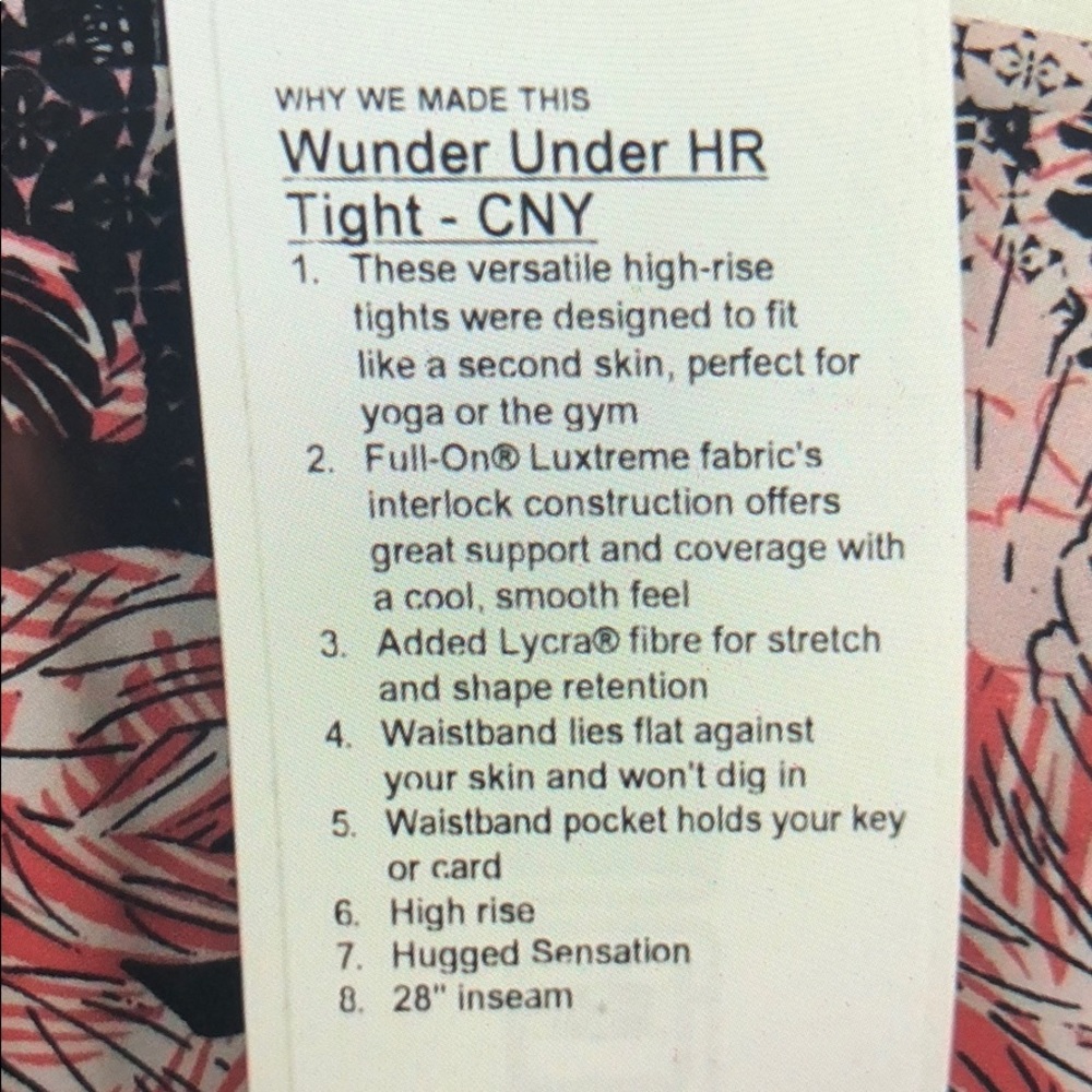 NWOT lululemon wunder under tight HR - CNY - Picture 13 of 13